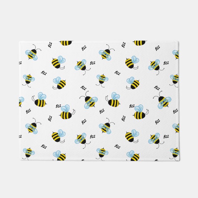 Paillasson Buzzing Bumblebees brillant et joyeux (Devant)
