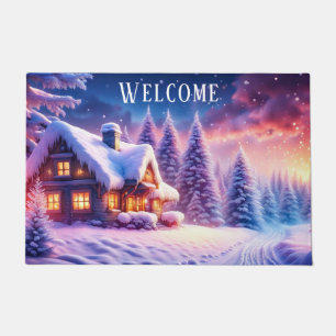 Paillasson Cabine Confortable À Winter Wonderland Welcome Mat