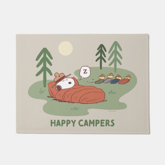 Paillasson cacahuètes | Campeurs de couchage Snoopy & Woodsto (Devant)