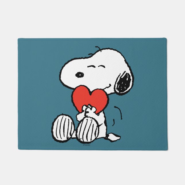Paillasson cacahuètes | Saint Valentin | Snoopy Heart Hug (Devant)