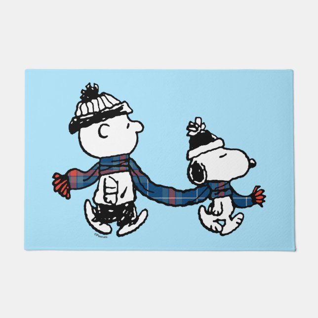 Paillasson cacahuètes | Snoopy & Charlie Brown Winter Scarf (Devant)