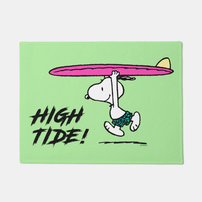 Paillasson cacahuètes | Snoopy Courir sur le Surf (Devant)