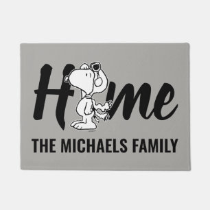 Paillasson cacahuètes   Snoopy the Flying Ace BW