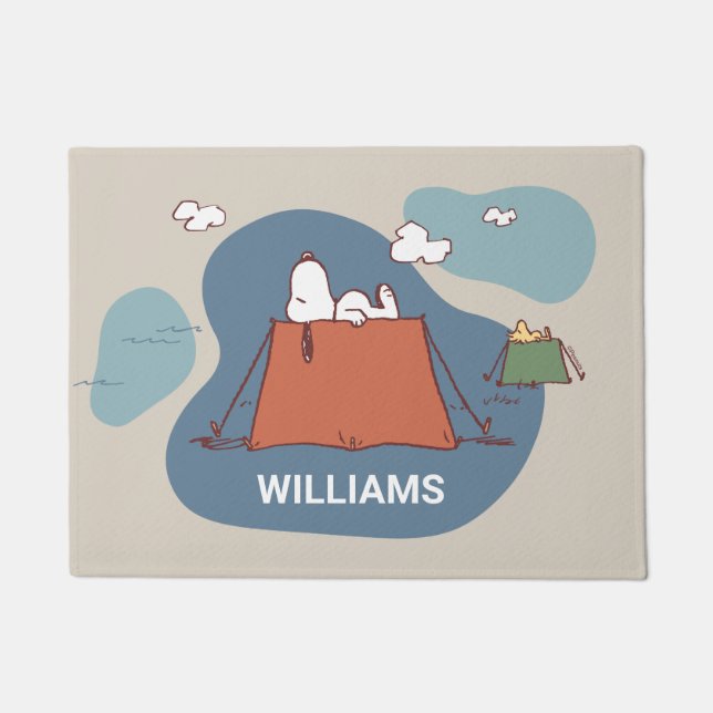 Paillasson cacahuètes | Snoopy & Woodstock | Ajouter Votre No (Devant)