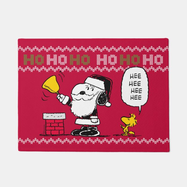 Paillasson cacahuètes | Snoopy & Woodstock Père Noël Bell Rin (Devant)