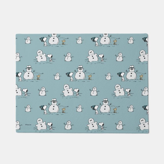 Paillasson cacahuètes | Snoopy & Woodstock Winter Break Motif (Devant)