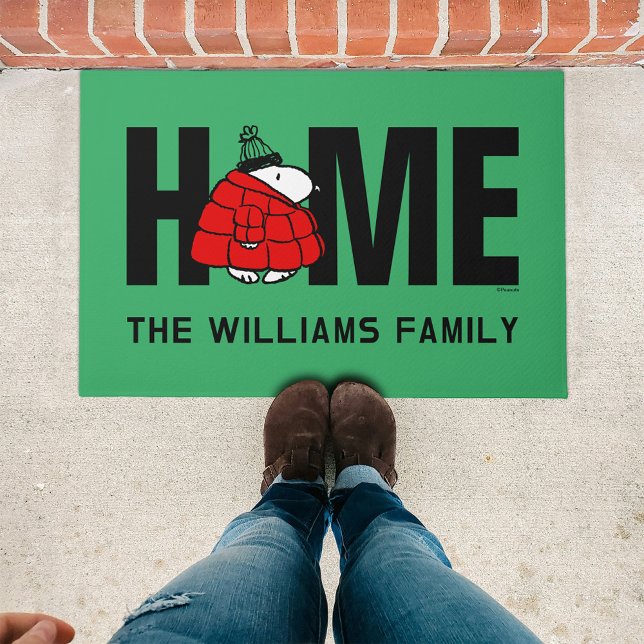 Paillasson cacahuètes | Veste Snoopy Red Puffer (Doormat outside)