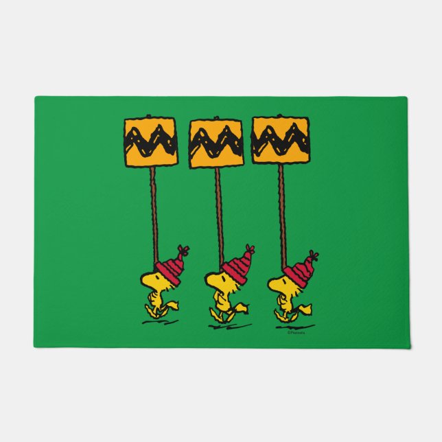 Paillasson cacahuètes | Woodstock & Friends Sign March (Devant)