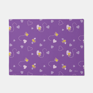Paillasson cacahuètes Woodstock Motif de coeur pourpre