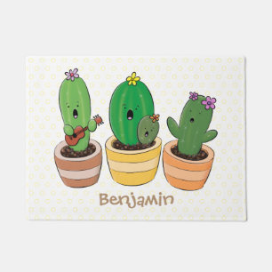 Paillasson Cactus trio chantante mignonne dessin animé