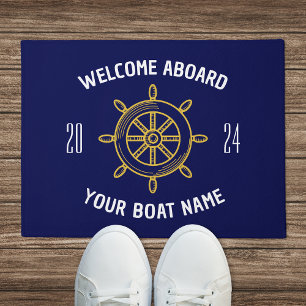 Paillasson Cadeau Bienvenue à Bord Propriétaires de Bateaux B