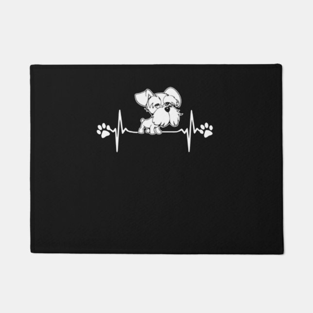 Paillasson Cadeau de schnauzer Empreinte de patte (Devant)