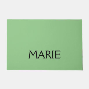 PAILLASSON CADEAU DE TEXTE AJOUTEZ VOTRE NOM VERT MINIMAL SIM