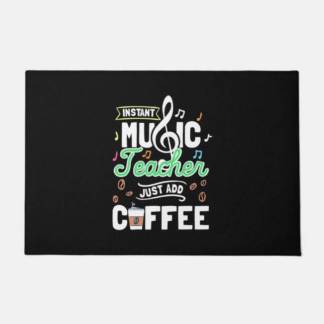 Paillasson Cadeau pour Professeur Café Instantané pour Prof d (Devant)