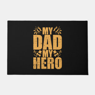 Paillasson Cadeaux papa   Mon père mon héros
