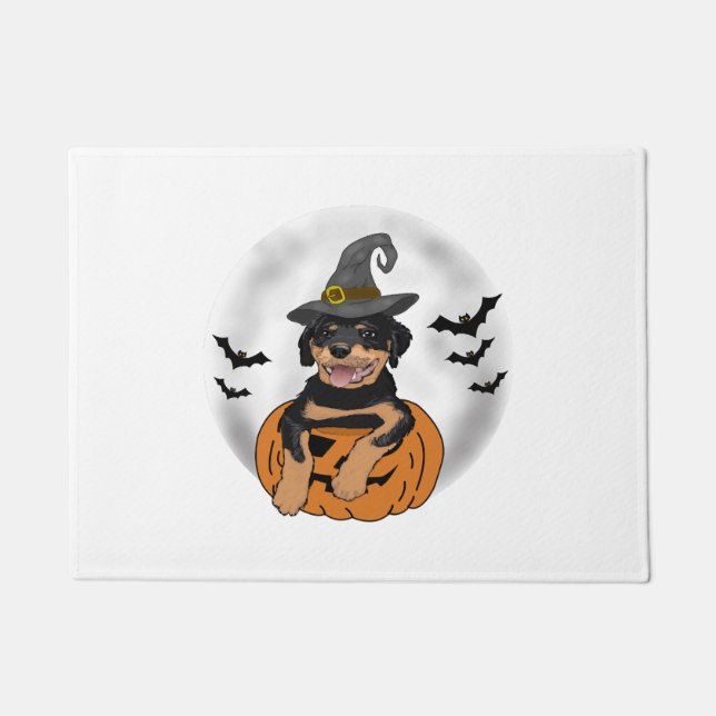 PAILLASSON CADEAUX ROTTWEILER HALLOWEEN (Devant)