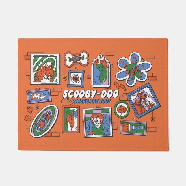 Paillasson Cadres photo de Scooby-Doo pour le mur d'Halloween (Devant)