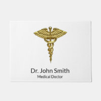Caducée en or Médicale professionnel
