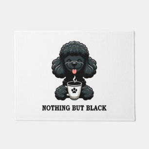 Paillasson Café de caniche noir rien que noir