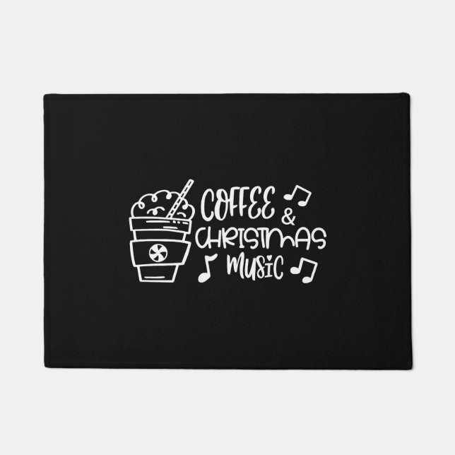 Paillasson Café Et Musique De Noël (Devant)