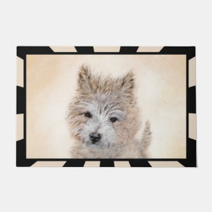 Paillasson Cairn Terrier Peinture Chiot - Art Chien original
