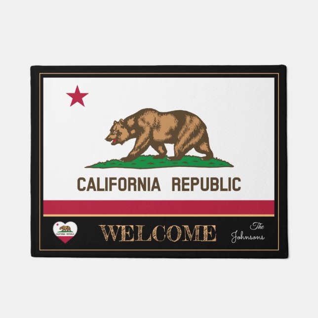 Paillasson California Flag house mat / sports USA (Devant)