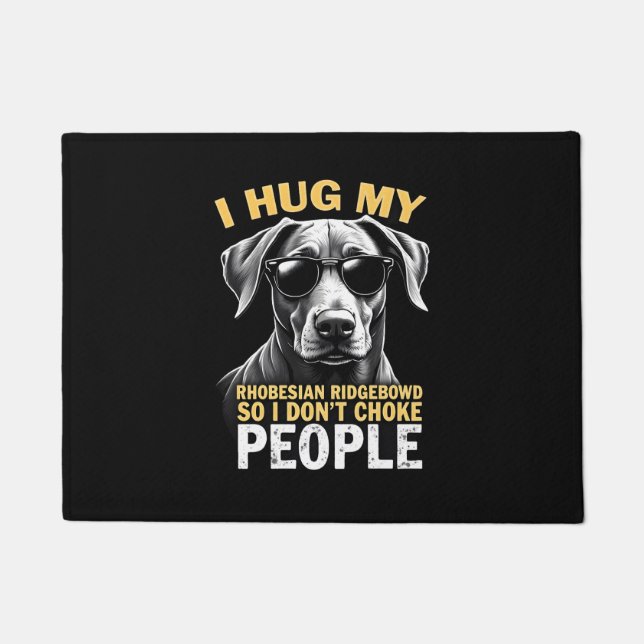 Paillasson Câlinez Mon Rhodesian Ridgeback Pour Que Je N'étra (Devant)