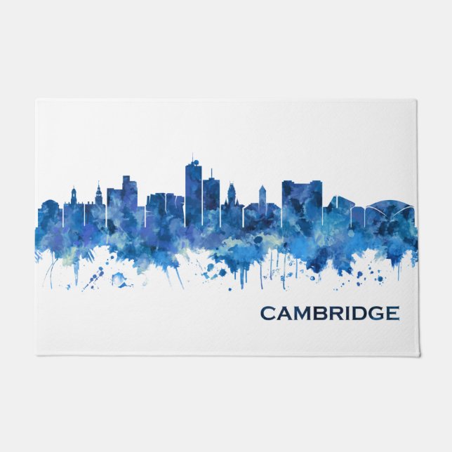 Paillasson Cambridge USA Skyline Blue (Devant)