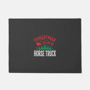 Paillasson Camion à chevaux de Noël Père Noël traîneau