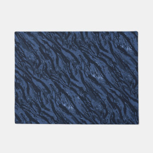 Paillasson Camo à rayures bleues