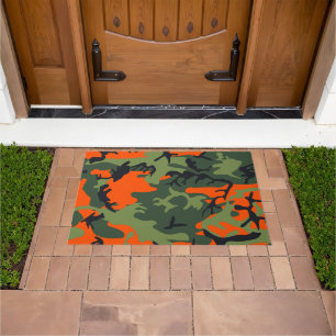 Paillasson Camouflage orange et vert, Militaire, Armée