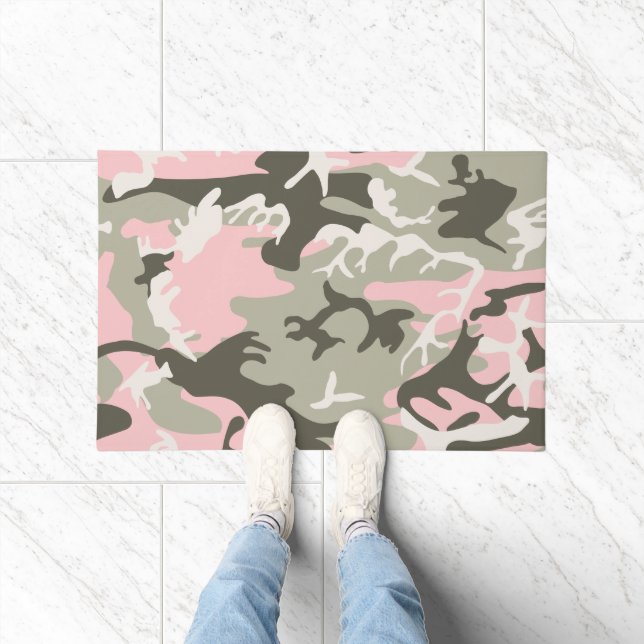 Paillasson Camouflage rose et vert, Militaire, Armée (Intérieur)