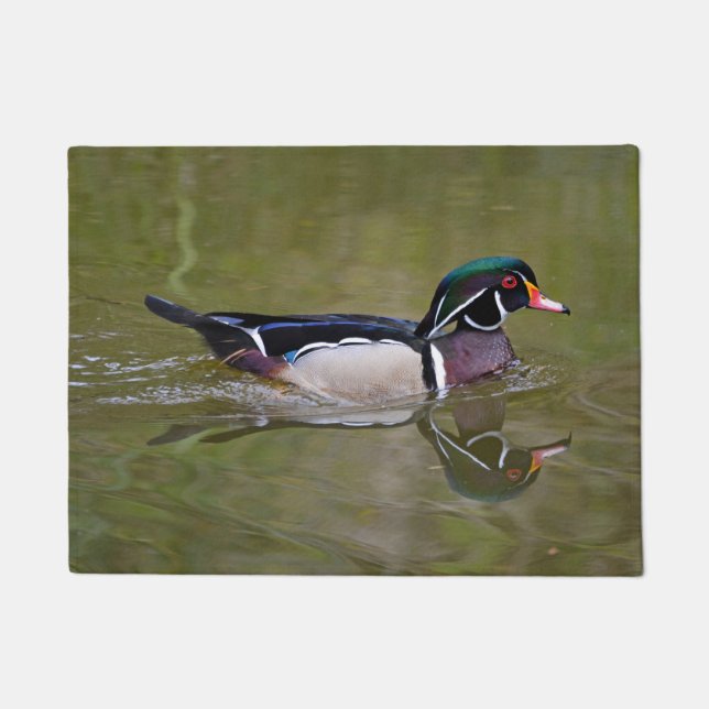 Paillasson Canard en bois coloré (Devant)