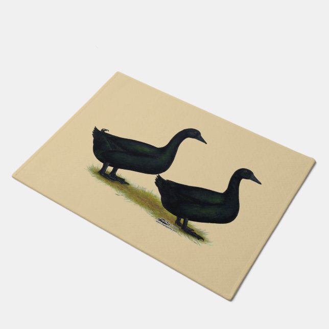 Paillasson Canards : Cayugas noirs (Incliné)