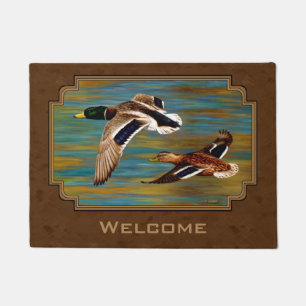 Paillasson Canards de Mallard volant Brown