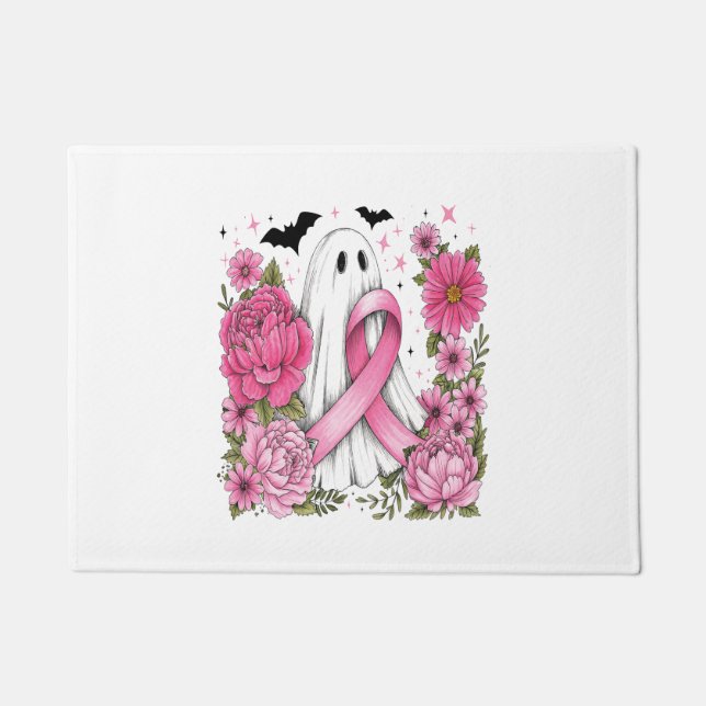 Paillasson Cancer du sein Halloween Ghost Boho (Devant)