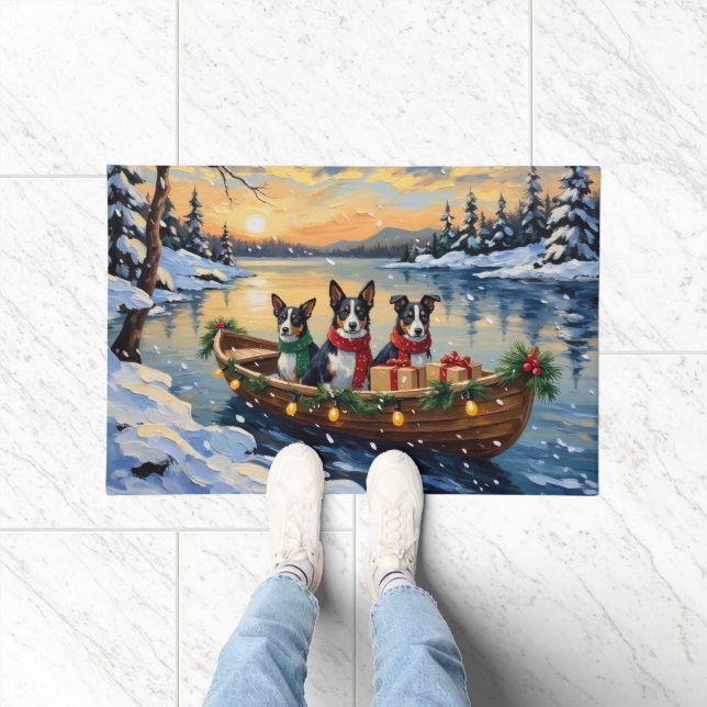 Paillasson Cane Corso Noël Bateau Fêtes (Intérieur)