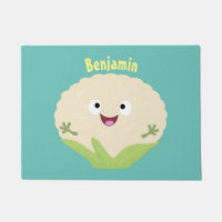 Caricature de légume de chou-fleur joyeux