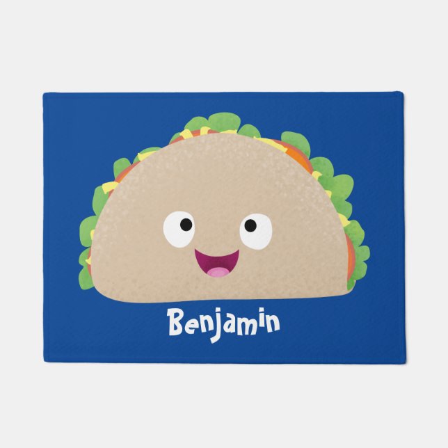 Paillasson Caricature joli sourire taco dessin animé (Devant)