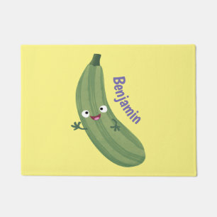 Paillasson Caricature joyeux de courgettes mignonnes