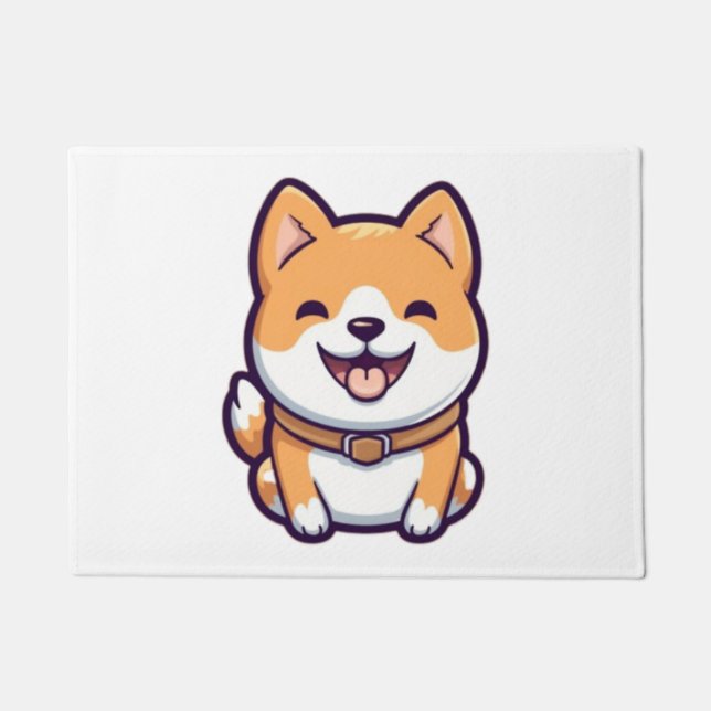 Paillasson Caricature mignonne Shiba Inu (Devant)