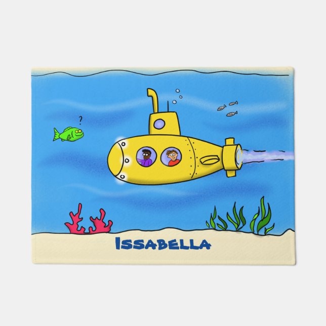 Paillasson Caricature sous-marine joyeuse (Devant)