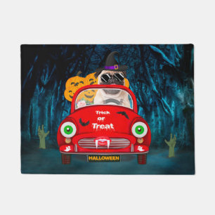 Paillasson Carlin Chien voiture voiture effrayant Halloween