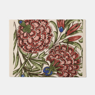Paillasson Carreau de fleur d'œillet Art antique rustique De