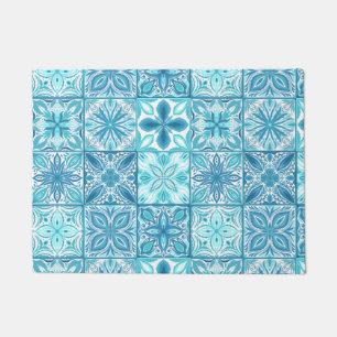 Paillasson Carreaux décorés en bleu et blanc
