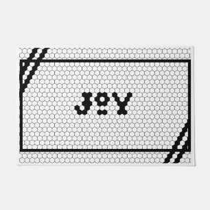 Paillasson Carrelage de joyeux Hex noir et blanc
