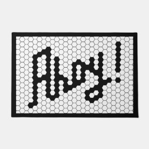 Paillasson Carrelage Vintage noir et blanc Design Bateau naut