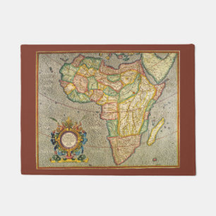 Paillasson Carte antique du monde de Gerardus Mercator de l'A