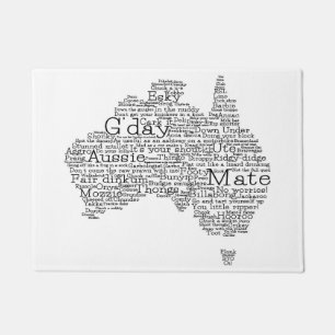 Paillasson Carte de l'argot australien