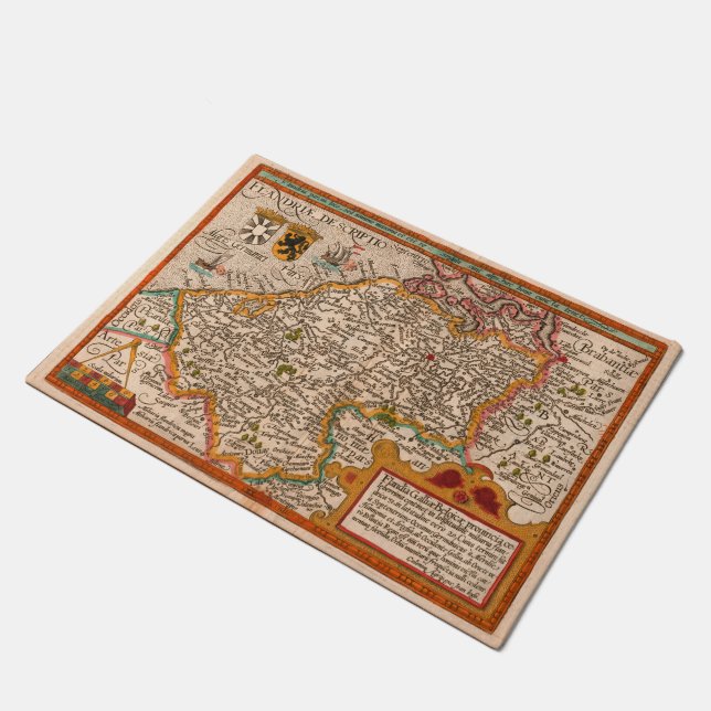 Paillasson Carte du comté de Flandre (1609) (Incliné)